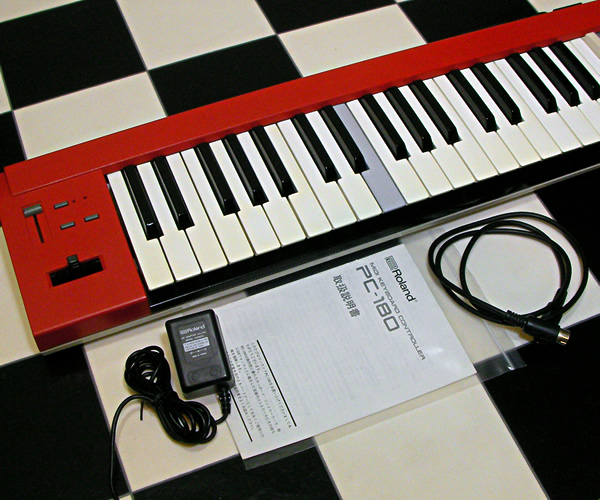 ローランド MIDI キーボード PC-180 Roland 電源アダプタ付き